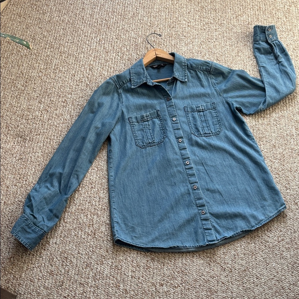 Express Light Blue Denim Shirt